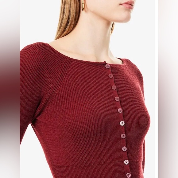 REFORMATION Meadow Ribbed Wool Cardigan size medium - Picture 5 of 11